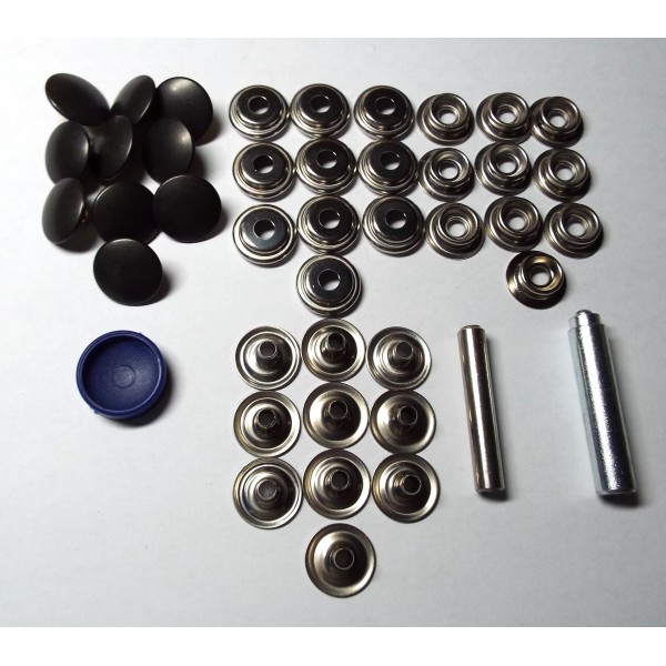 BLACK CAP Canvas To Canvas Press Studs